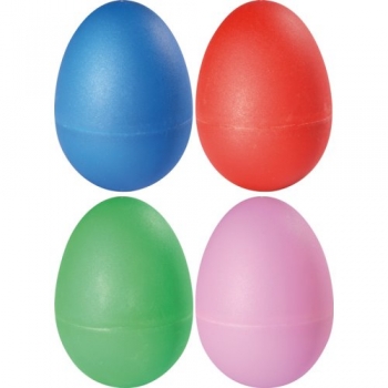 Rassel-Eier 4er Set farbig sortiert