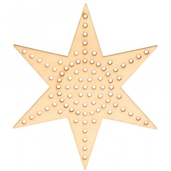 Holzanhnger Stickstern 4er Set