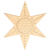 Holzanhnger Stickstern 4er Set